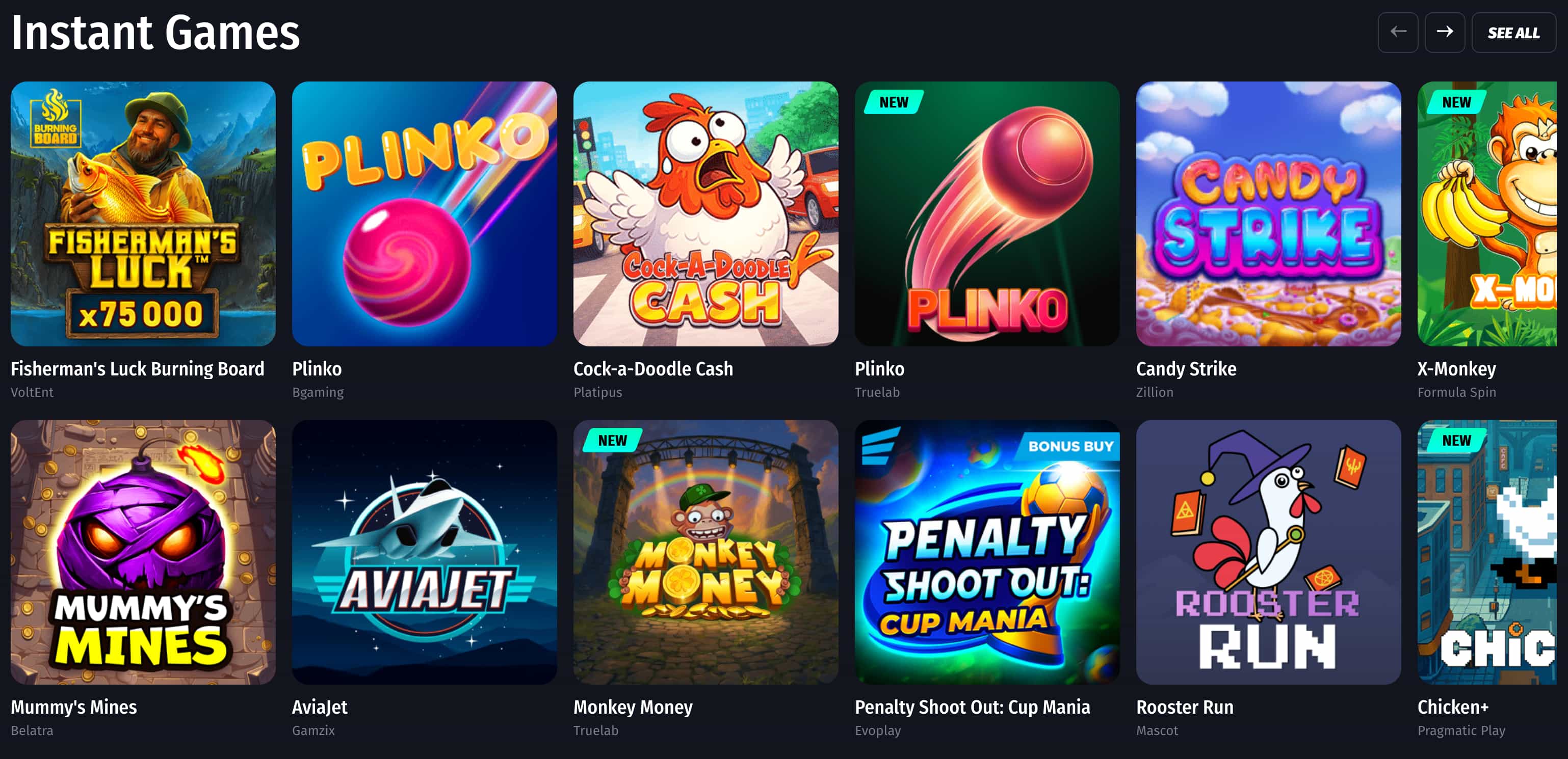 Winshark Casino Games