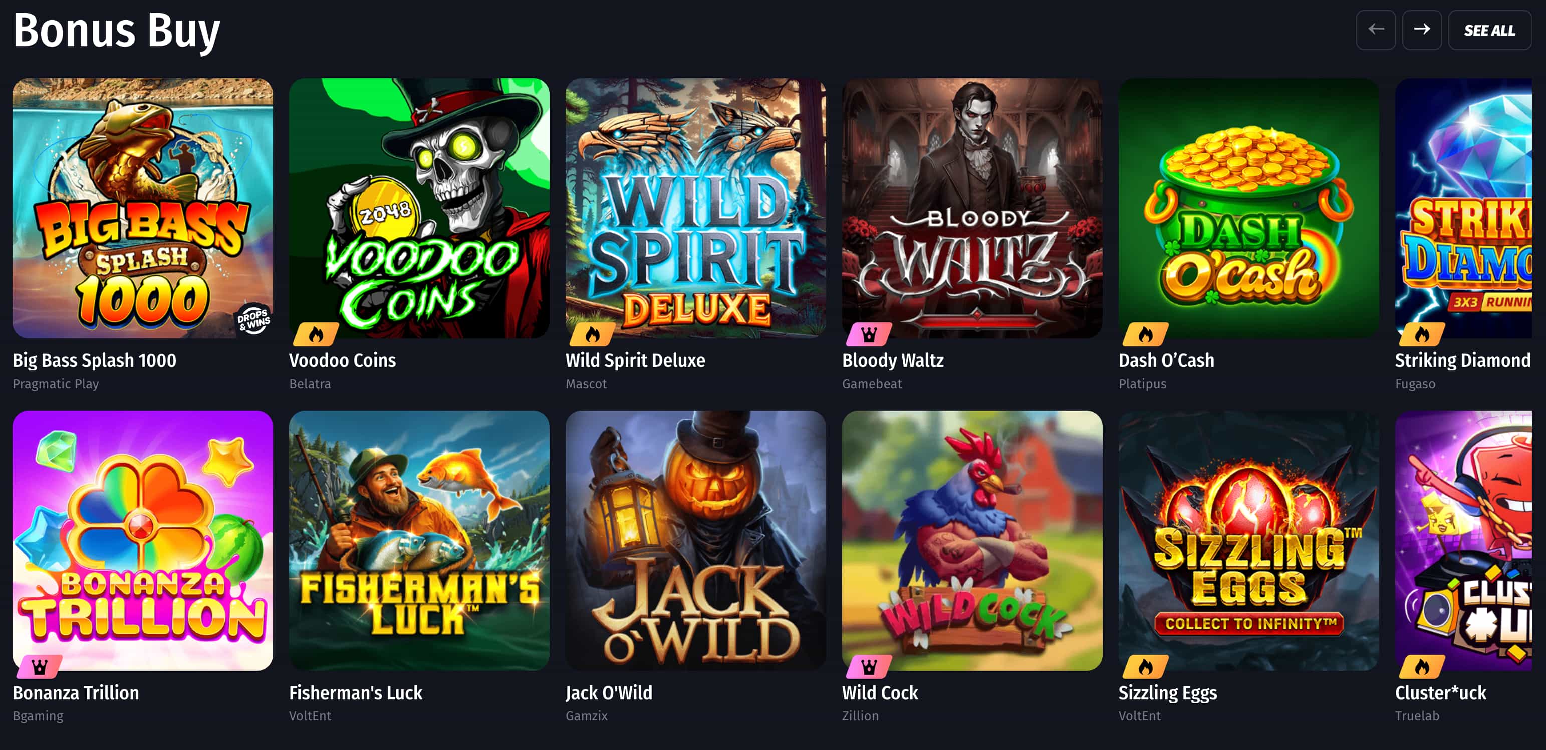 Winshark Casino Games